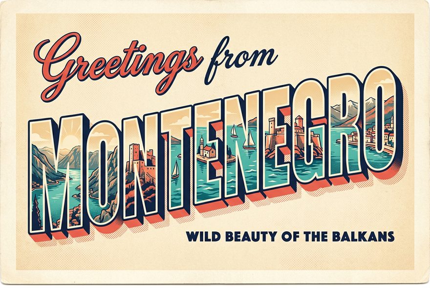 Greetings from Montenegro postcard